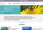 Captura de pantalla de la pàgina d'inici del web de la unitat de recerca CESCO